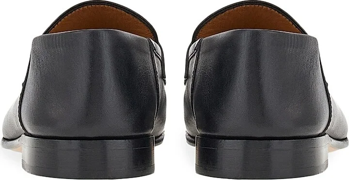 Women's Ottone Gancini Leather Mule Loafers - Nero - Size 7 - Image 3