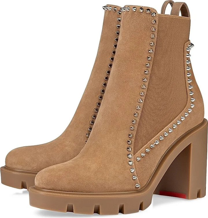 Women's Out Line Spikes Lug 70MM Veau Velours Boots - Lionne - Size 7 - Image 2