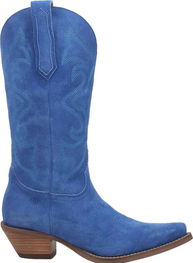 Women's Out West Suede Fashion Snip Toe Boots In Blue