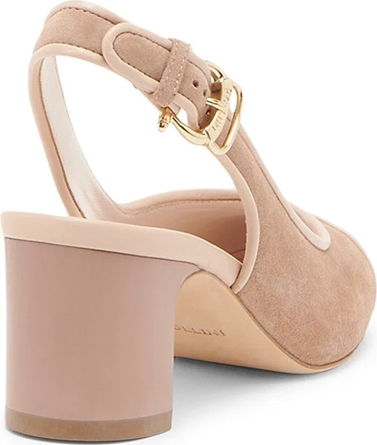 Women's Outline 55MM Suede & Leather Pumps - Beige - Size 8.5 - Image 3