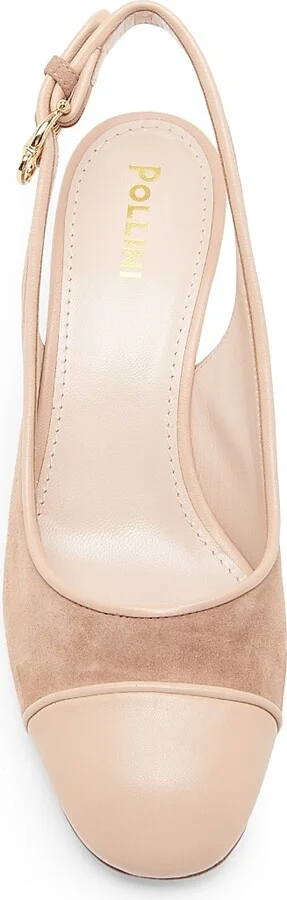 Women's Outline 55MM Suede & Leather Pumps - Beige - Size 8.5 - Image 4