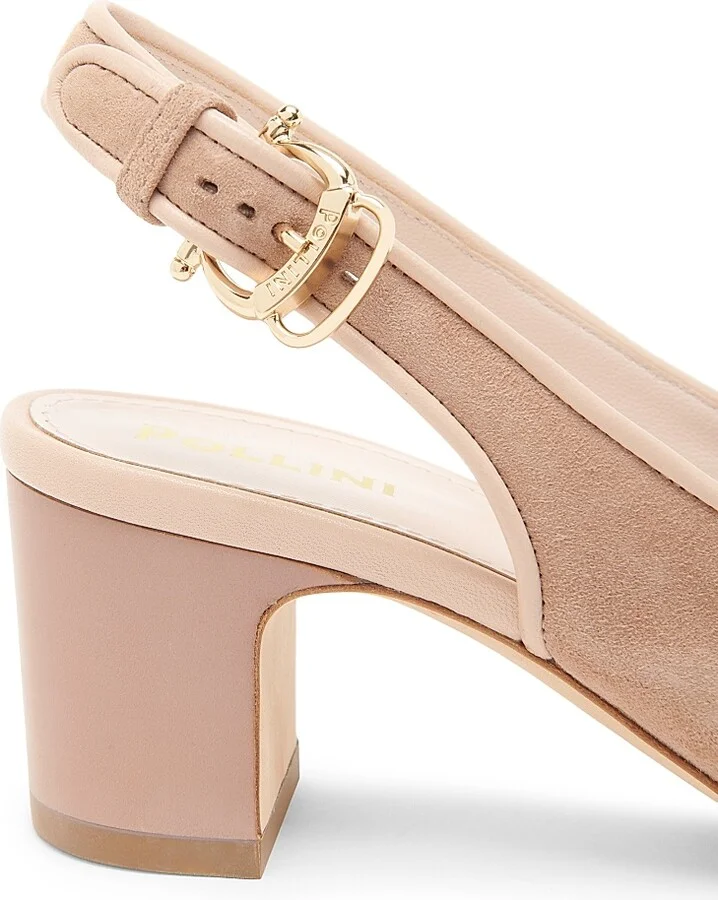 Women's Outline 55MM Suede & Leather Pumps - Beige - Size 8.5 - Image 5