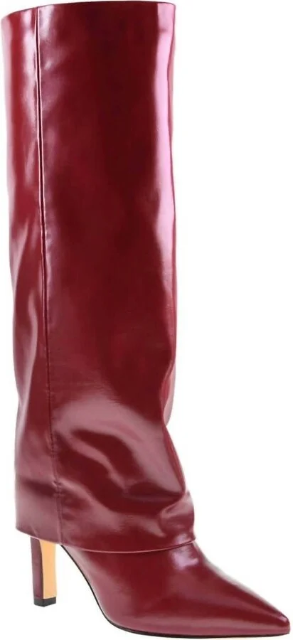 Women's Overlay Red Knee Boot