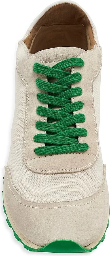 Women's Owen Suede & Mesh Runners - Ivory Green - Size 5.5 - Image 4