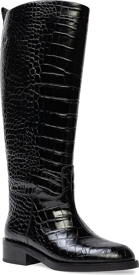 Women's Pace Croco Boots - Black Croc Leather - Size 7 - Image 3