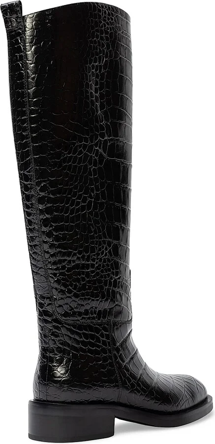 Women's Pace Croco Boots - Black Croc Leather - Size 7 - Image 4