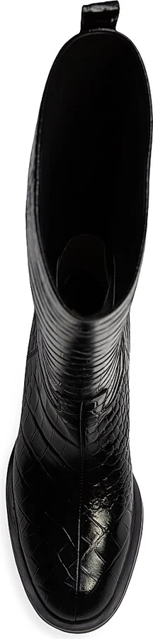Women's Pace Croco Boots - Black Croc Leather - Size 7 - Image 6
