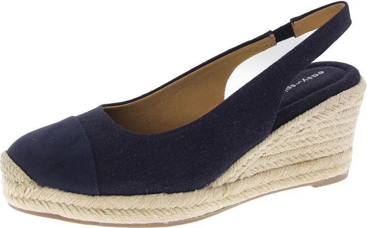Womens Padded Insole Canvas Wedge Heels