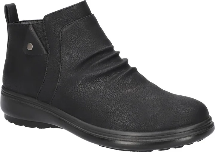 Womens Padded Insole Faux Leather Booties