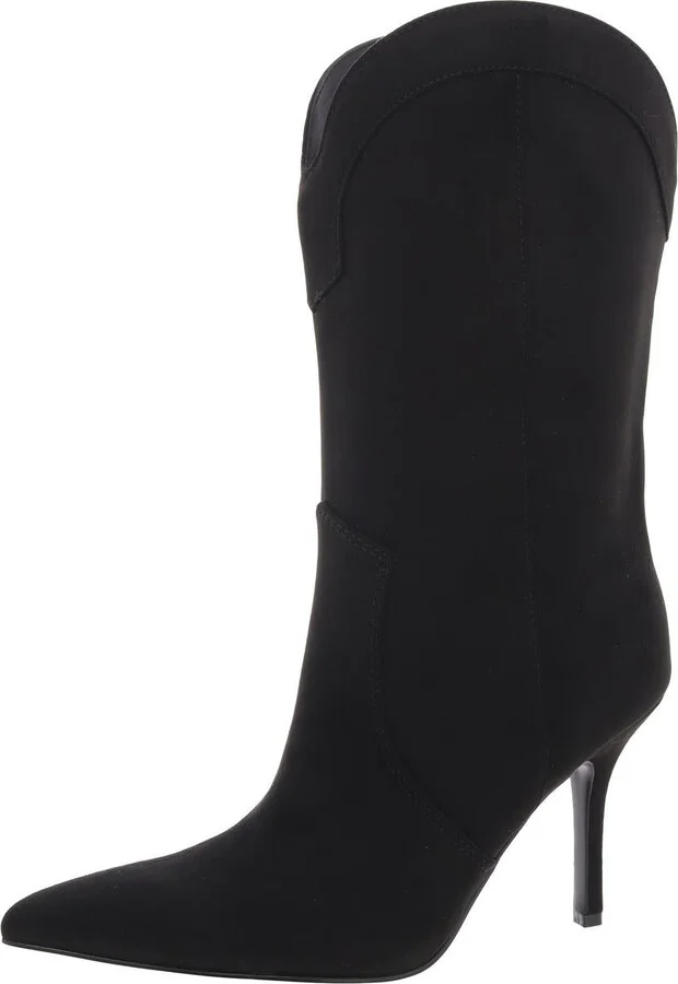 Womens Padded Insole Faux Suede Mid-Calf Boots