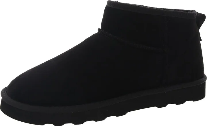 Womens Padded Insole Faux Suede Shearling Boots