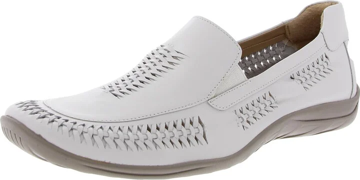 Womens Padded Insole Leather Flat Shoes