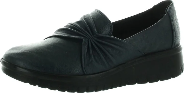 Womens Padded Insole Leather Flat Shoes