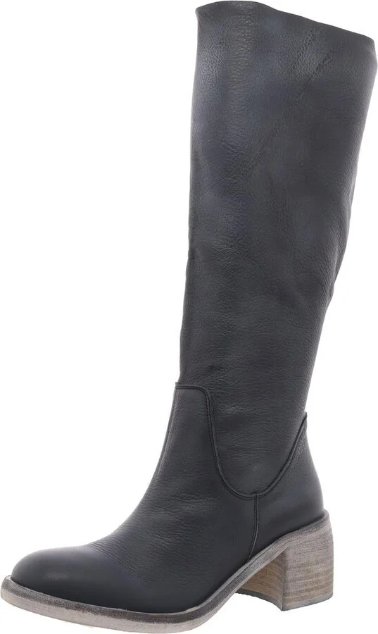 Womens Padded Insole Leather Knee-High Boots