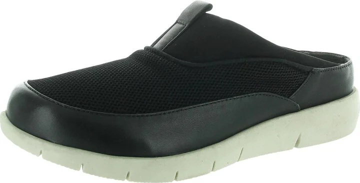 Womens Padded Insole Leather Mules