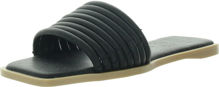 Womens Padded Insole Manmade Slide Sandals