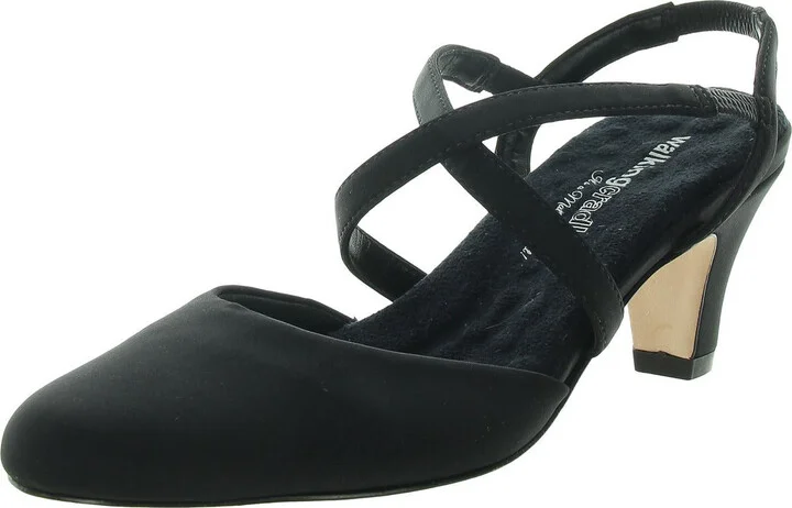 Womens Padded Insole Manmade Slingback Heels