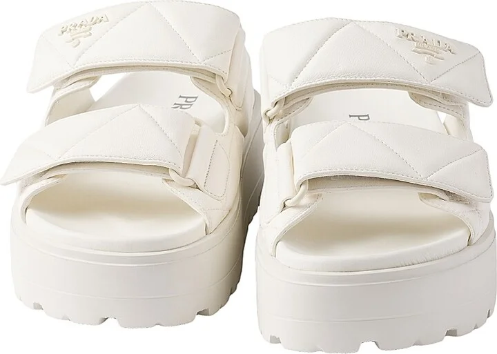 Women's Padded Nappa Leather Slides - Black - Size 7 - Image 7