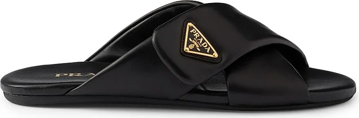 Women's Padded Nappa Leather Slides - White - Size 9 - Image 10