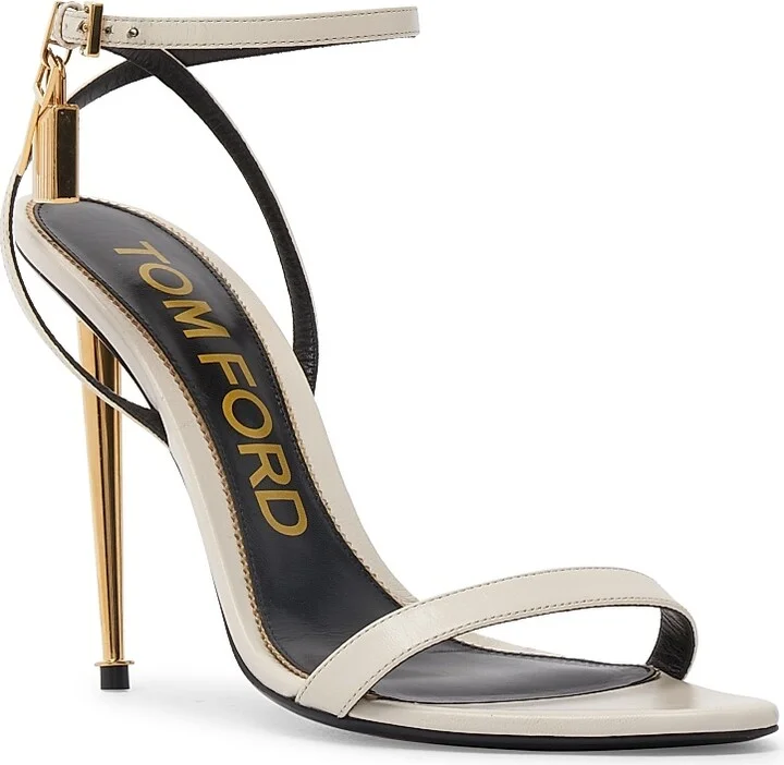 Women's Padlock 105 Leather Point-Toe Ankle-Strap Sandals - Black - Size 7 - Image 11