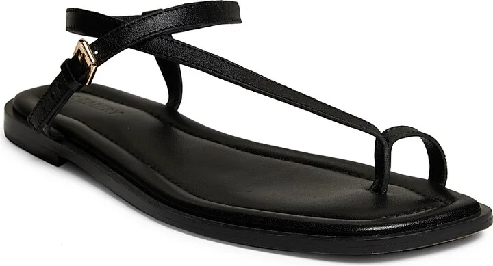 Women's Pae Sheepskin Leather Sandals - Black - Size 8 - Image 2