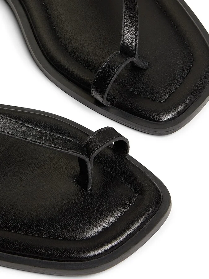 Women's Pae Sheepskin Leather Sandals - Black - Size 8 - Image 6