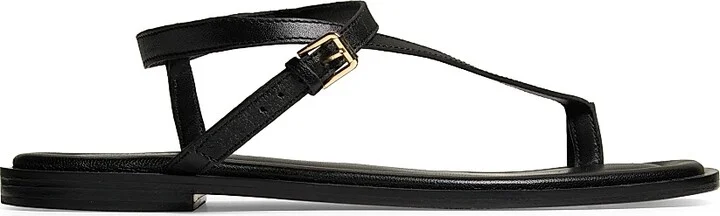 Women's Pae Sheepskin Leather Sandals - Black - Size 8