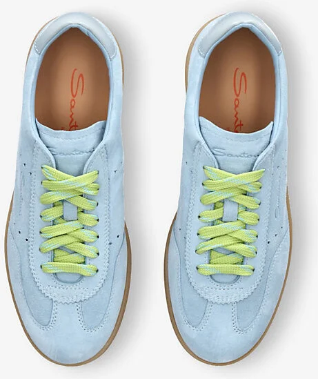 Womens Pale Blue Oly Pulse Suede Low-Top Trainers Eur 38/5 Uk Women - Image 2