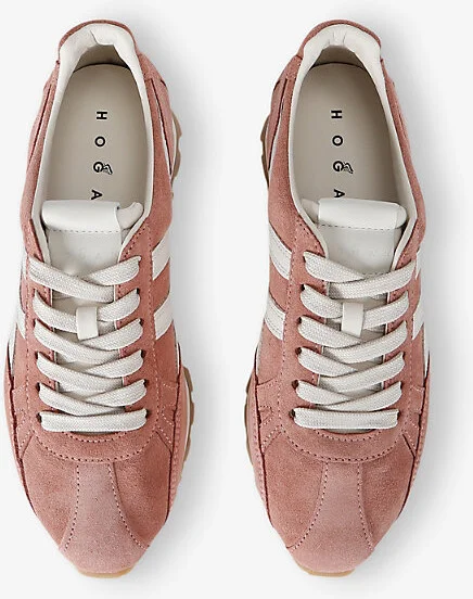 Womens Pale Pink Allacciato H 671 Suede Low-Top Trainers Eur 40.5 / 7.5 Uk Women - Image 2