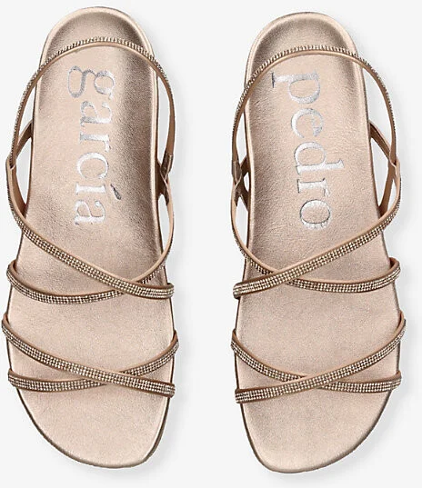 Womens Pale Pink Bera Crystal-Embellishment Leather Sandals Eur 36 / 3 Uk Women - Image 2
