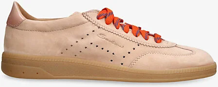 Womens Pale Pink Oly Pulse Suede Low-Top Trainers Eur 39.5 / 6.5 Uk Women