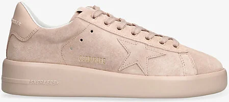 Womens Pale Pink Pure Star 15678 Embroidered Suede Low-Top Trainers Eur 40 / 7 Uk Women