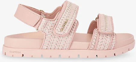 Womens Pale Pink Sardinia Woven Sandals Eur 37 / 4 Uk Women