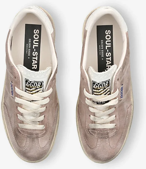 Womens Pale Pink Soul Star Suede Low-Top Trainers Eur 39 / 6 Uk Women - Image 2