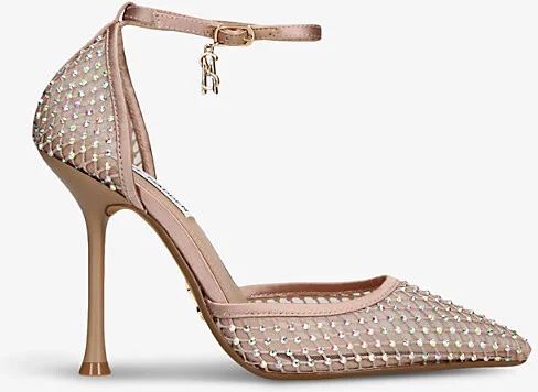 Womens Pale Pink Sparx M Charm-Embellished Heeled Woven Courts Eur 37 / 4 Uk Women