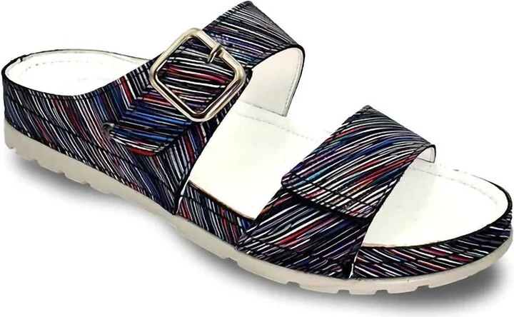 Women's Palma Sandal In Black Stripe