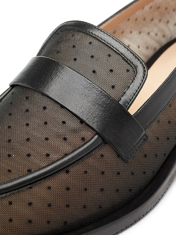 Women's Palmer Pindot Mesh Loafers - Black - Size 10 - Image 5