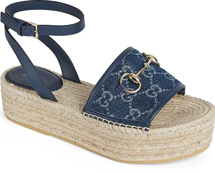 Women's Paloma Cotton Platform Espadrille Sandals - Denim Azure - Size 5 - Image 2