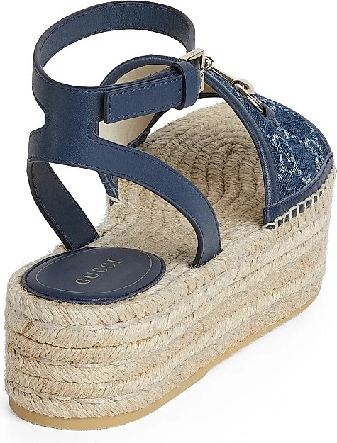 Women's Paloma Cotton Platform Espadrille Sandals - Denim Azure - Size 5 - Image 3