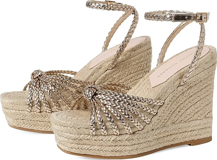 Women's Pamela Mignon 130MM Knot Wedge Sandals - Champagne Natural - Size 11 - Image 4