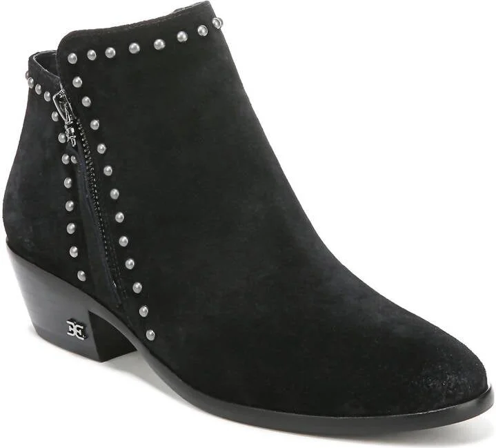 Women's Paola Ankle Bootie In Black Suede