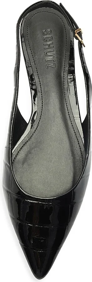 Women's Paola Patent Leather Ballet Flats - Black - Size 7.5 - Image 9