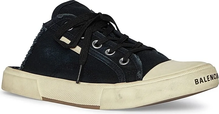 Women's Paris Sneaker Mules - Black White - Size 5 - Image 2