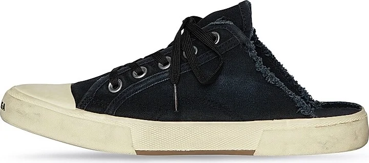 Women's Paris Sneaker Mules - Black White - Size 5 - Image 4