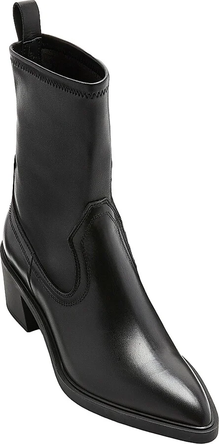 Women's Parks 63MM Leather Block Heel Boots - Black - Size 5 - Image 5