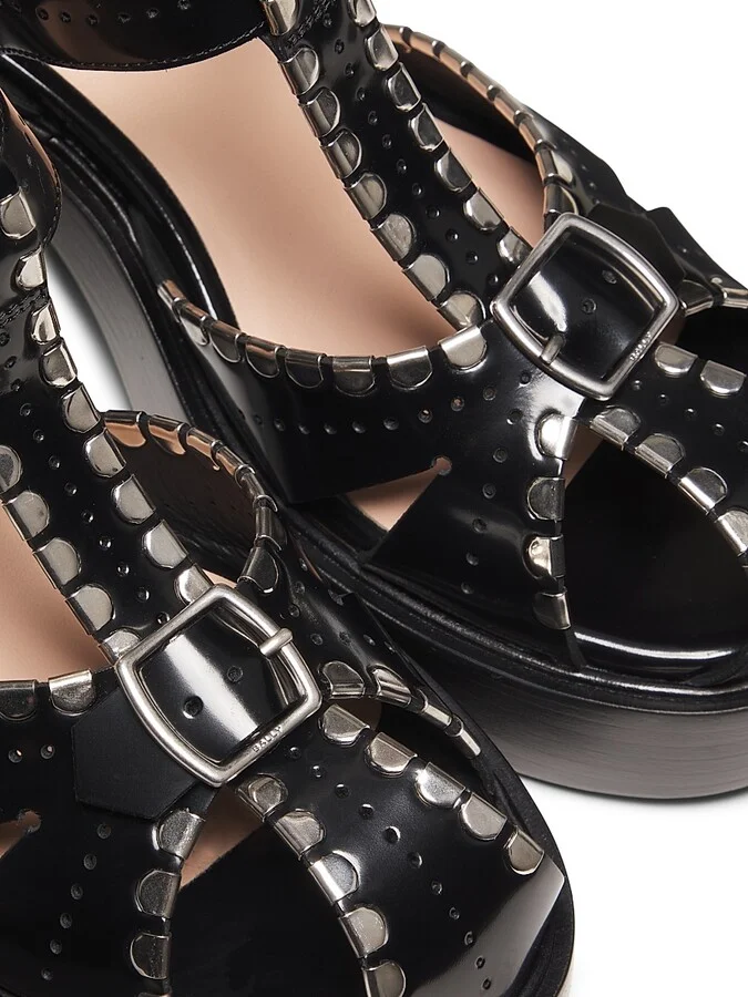 Women's Pasely 85MM Studded Block Heels - Black - Size 5.5 - Image 5