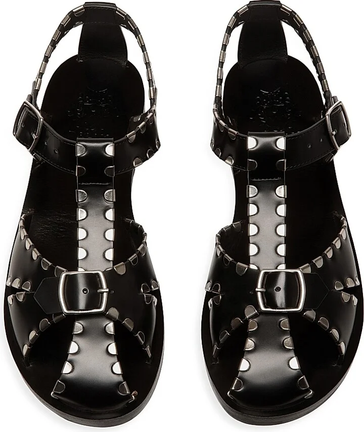 Women's Pasely Leather Fisherman Sandals - Black - Size 5.5 - Image 4