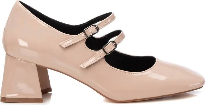 Women's Patent Leather Ballerinas In Beige