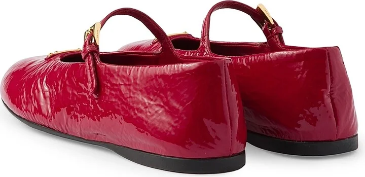 Women's Patent Leather Ballerinas - Red - Size 6 - Image 3