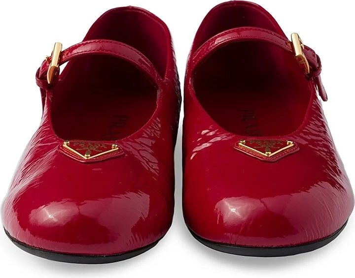 Women's Patent Leather Ballerinas - Red - Size 6 - Image 4